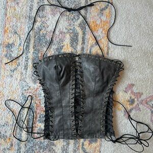 Jaded London leather corset top